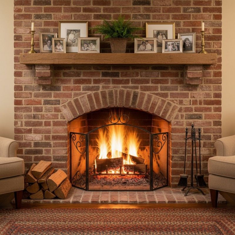 Brick Fireplace Installation